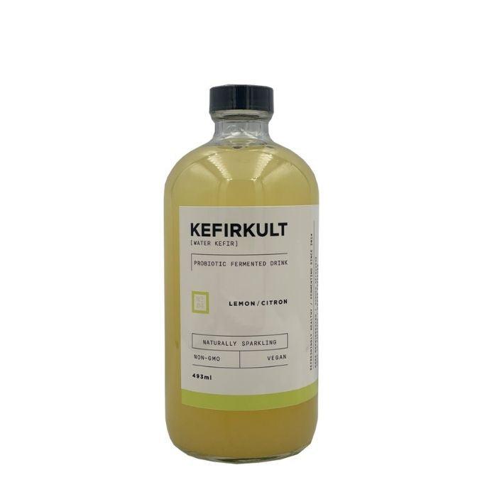 KefirKult - Water Kefir Drinks, 439ml Lemon Water Kefir - front
