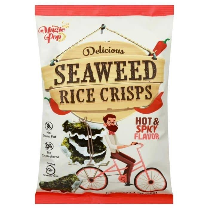Kim's Magic Pop - Seaweed Rice Crisps Hot & Spicy - front