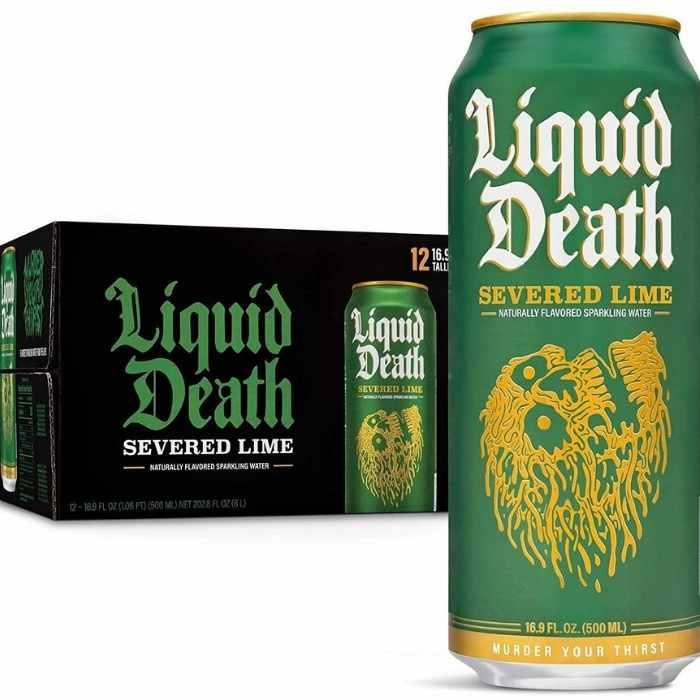 Liquid Death - Sparkling Mountain Water - Severed Lime - front