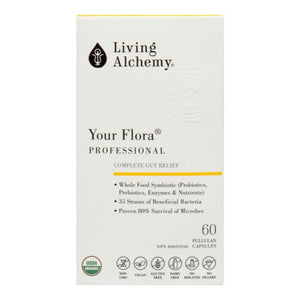 Living Alchemy - Your Flora Complete Gut Relief Professional, 60 Pullulan Capsules