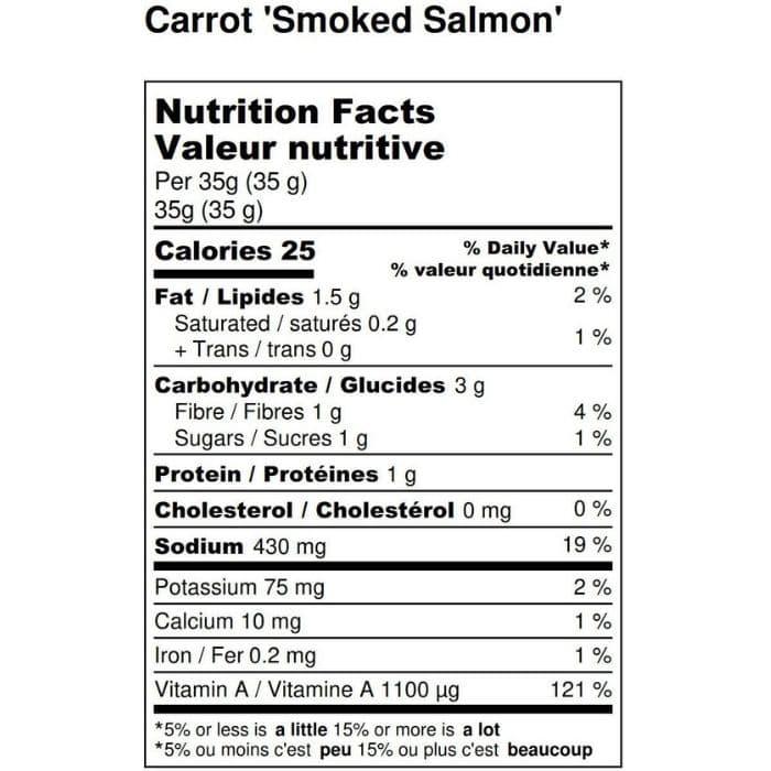 Living Tree Foods - Fish Free Carrot 'Smoked Salmon', 170g back