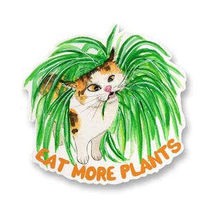 Liyana Studio - Eat More Plants Cat Sticker
