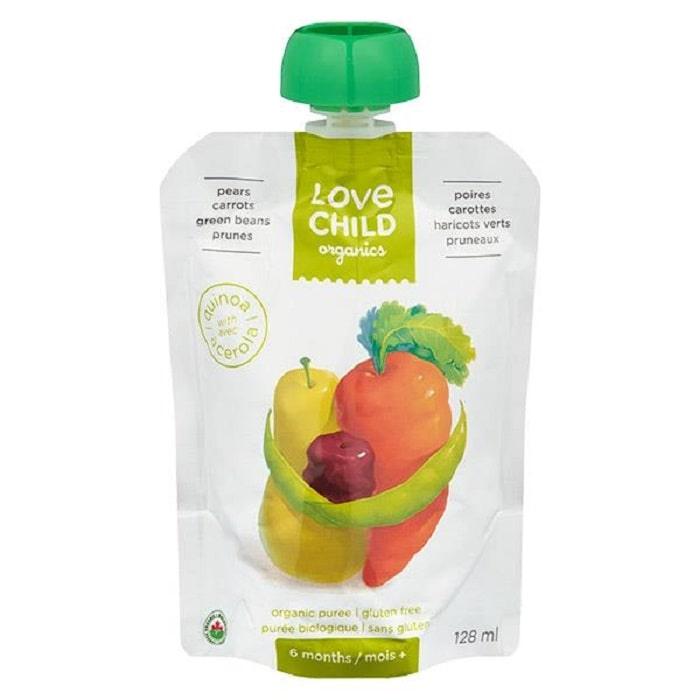 Love Child - Puree - Pears, Carrots, Green Beans & Prunes, 128ml