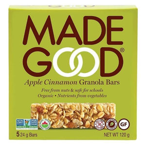 MadeGood - Apple Cinnamon Granola Bars, 5x24g