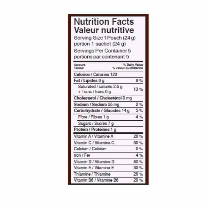 MadeGood - Double Chocolate Chip Cookies - Nutrition Facts