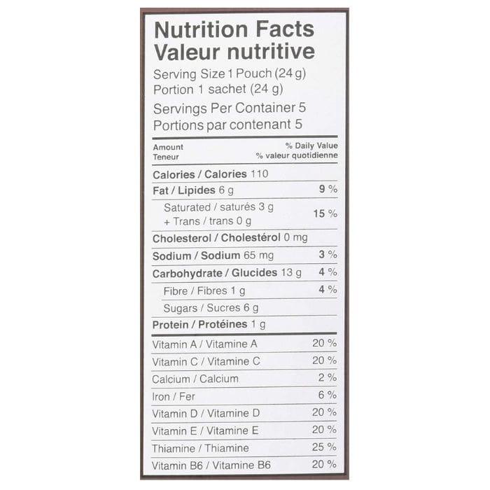MadeGood - Double Chocolate Mini Cookies, 120g - nutrition facts