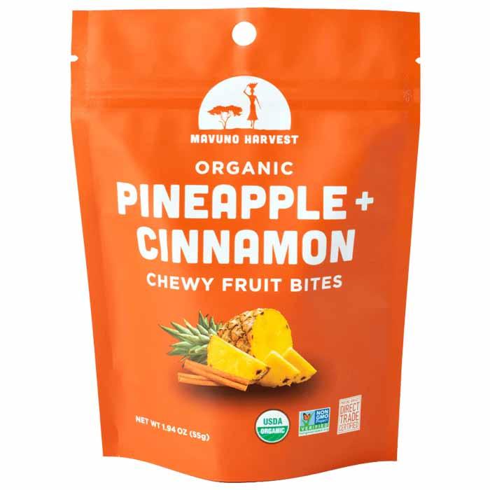 Manuvo Harvest Organics - Organic Pineapple + Cinnamon Fruit Bites, 55g