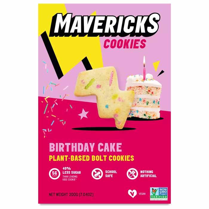 Mavericks - Plant-Based Bolt Cookies, Birthday Cake (200g)