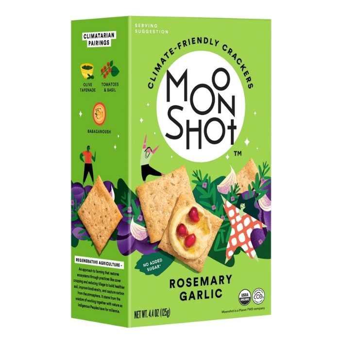 Moonshot Snacks - Organic Crackers Rosemary Garlic