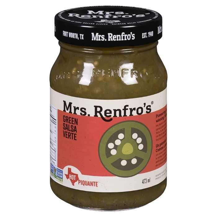 Mrs. Renfro - Green Salsa - Nutrition Facts