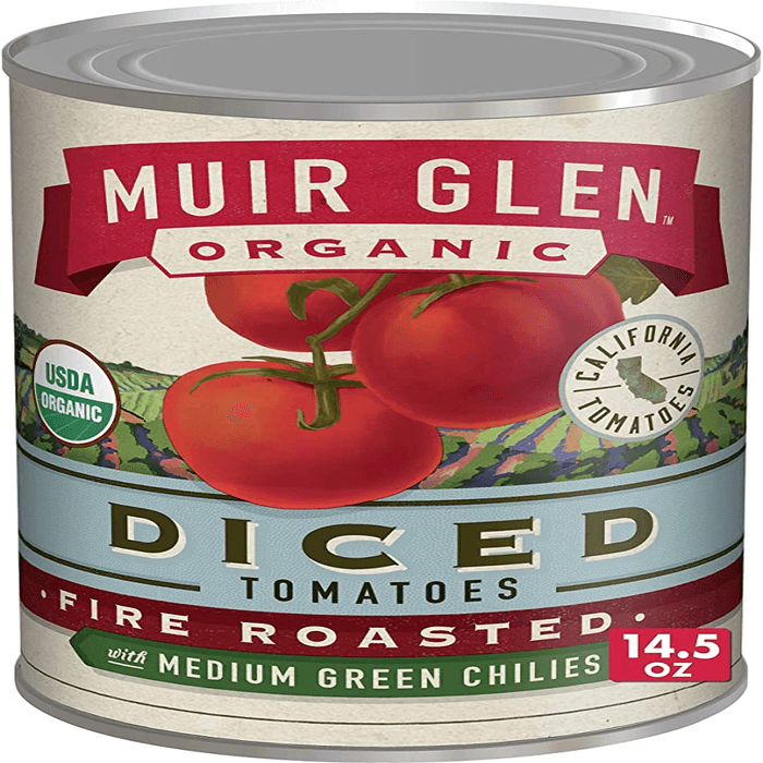 Muir Glen - Fire Roasted Diced Tomatoes , 14.5 Oz-front