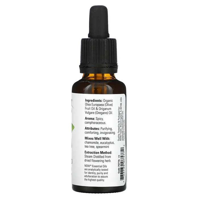 NOW - Oregano Oil (Origanum vulgare), 30ml - back