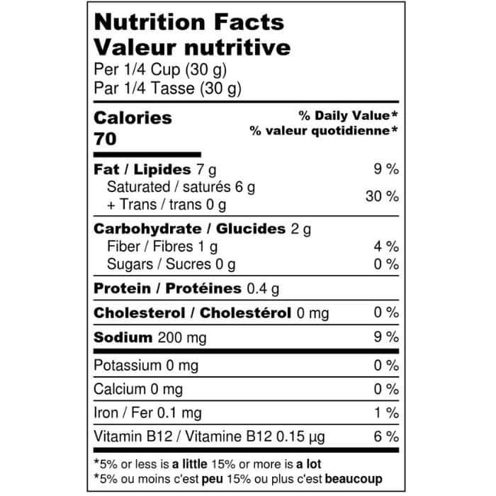 Nabati Foods - Nabati Cheeze Shreds Mozzarella, 320g - nutrition facts