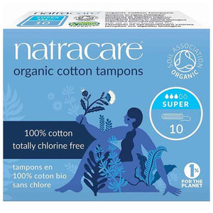 Natracare - Organic Cotton Super Tampons, 10 Items
