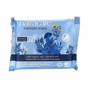 Natracare - Organic Intimate Wipes, 12 Wipes