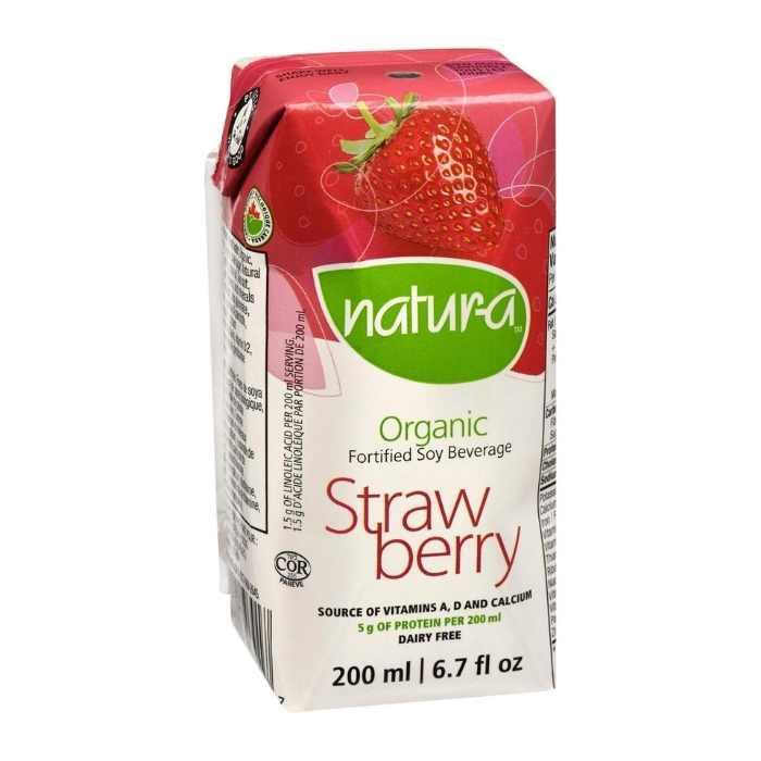 Natura - Organic Fortified Soy Beverage -Strawberry, 3-Pack