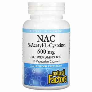 Natural Factors - N-Acetyl-L-Cysteine 600 mg, 60 Vegetarian Capsules