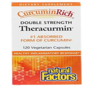 Natural Factors - Theracurmin Double Strength, Curcumin Rich, 120 Vegetarian Capsules