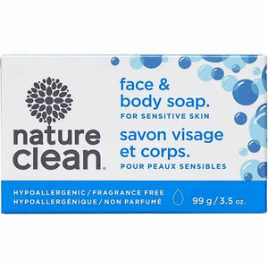 Nature Clean -  Face & Body Bar for Sensitive Skin (Fragrance-Free), 99g