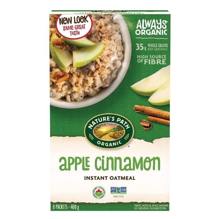 Nature's Path - Apple Cinnamon Oatmeal, 8x50g - front