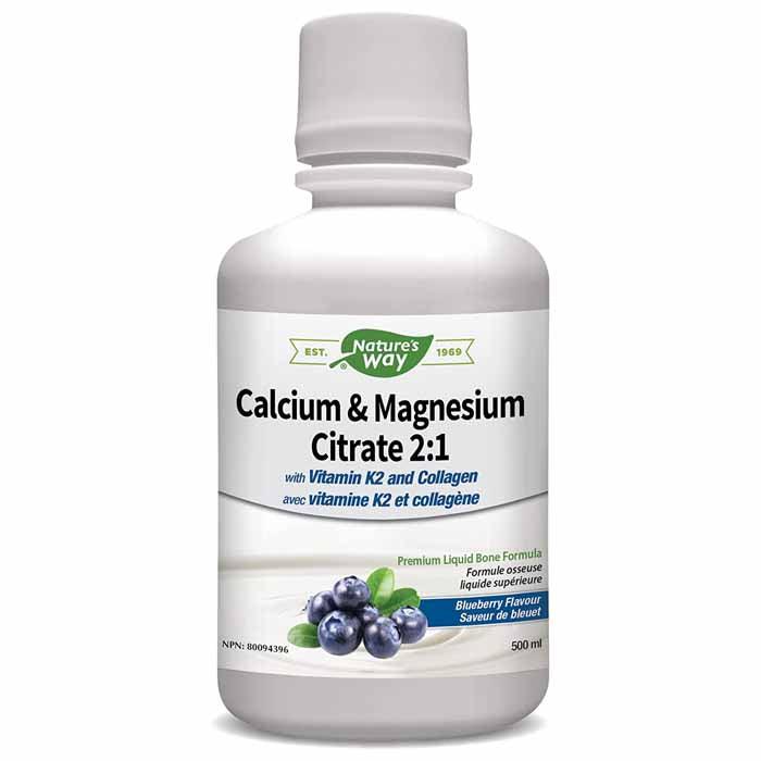 Nature's Way of Canada Ltd. - Calcium & Magnesium Citrate Blueberry Flavour, 500ml