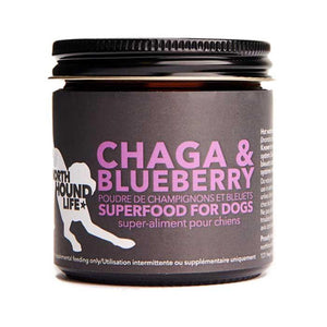 North Hound Life - Organic Chaga Mushroom & Blueberry: Superfood for Dogs, 30g