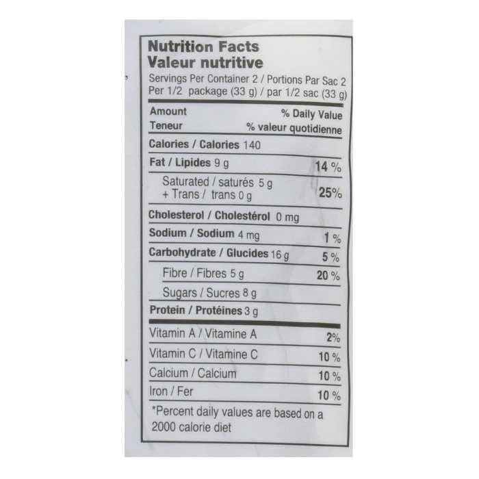 Nud Fud - Organic Cacao Banana Crisps, 66g - nutrition facts