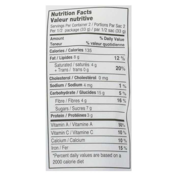Nud Fud - Organic Spirulina Banana Crisps, 66g - nutrition facts