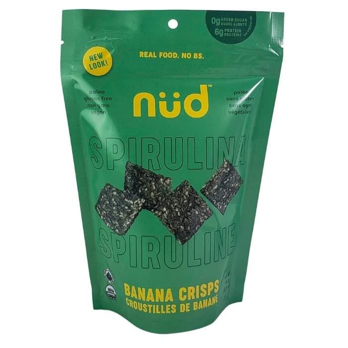 Nud Fud - Organic Spirulina Banana Crisps, 66g - front
