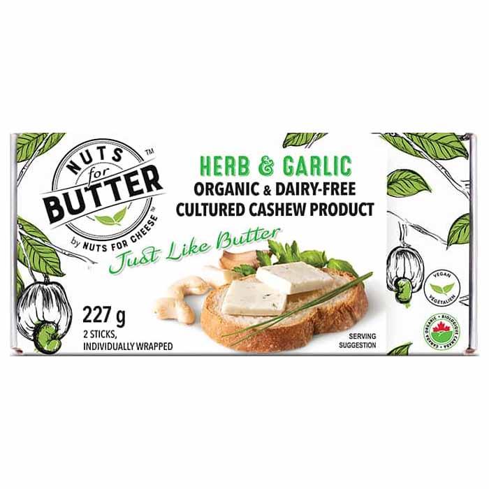Nuts for Cheese - Organic Vegan Butter - Herb & Garlic, 227g
