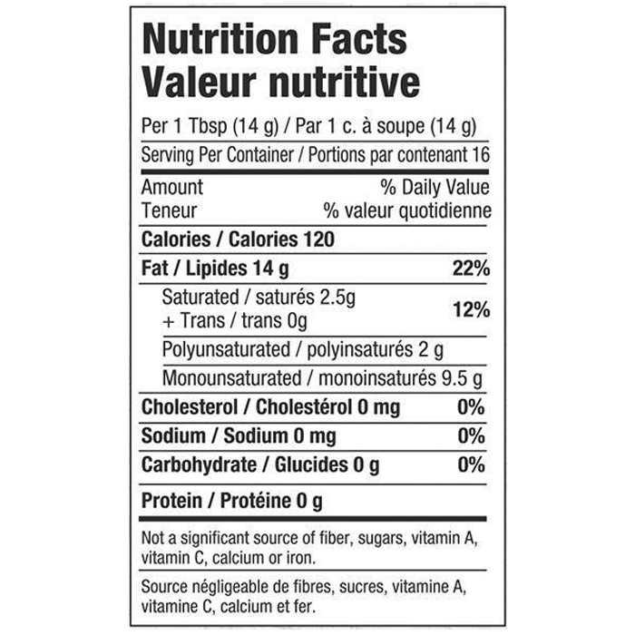 Omega Nutrition - Extra Virgin Avocado Oil, 237ml - nutrition