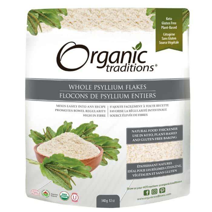Organic Traditions - Whole Psyllium Flakes, 340g - front
