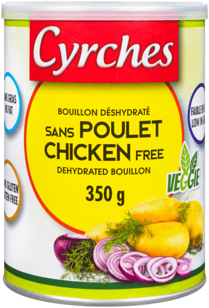 Poulet Dore Inc. - Cyrches Dehydrated Bouillon Chicken Free, 350g | Multiple Flavor's