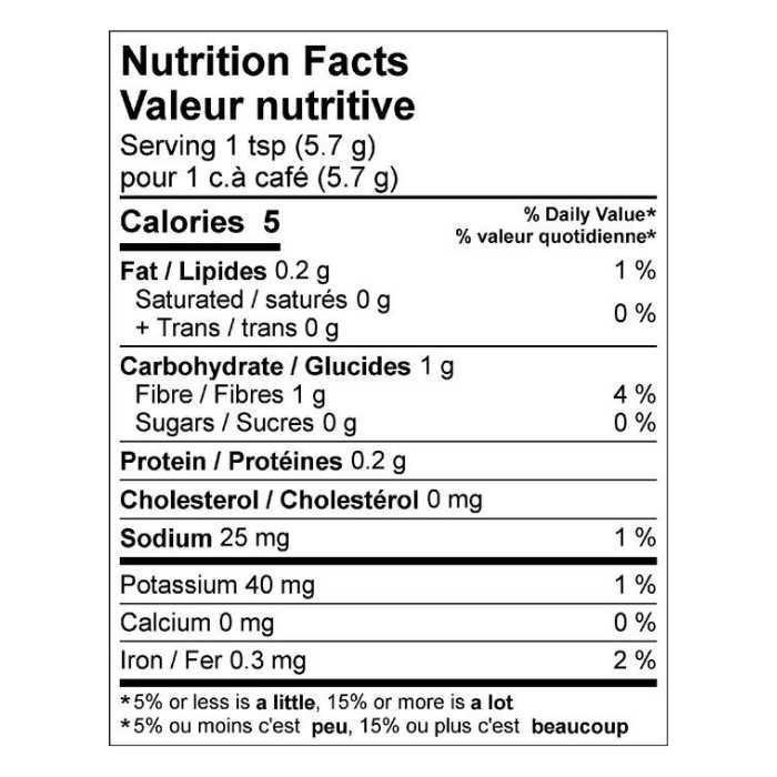 Provisions - Smoky Sea Salt, 100g - nutrition facts