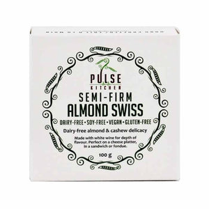 Pulse Kitchen - Semi-Firm Almond Swiss Cheese, 100g
