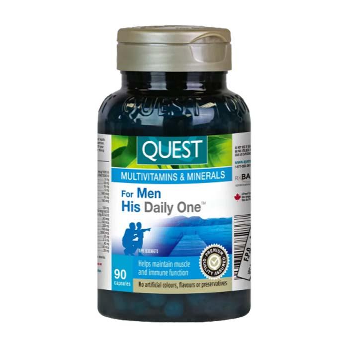 Quest - His Daily One For Men - For Men, 90 Capsules 