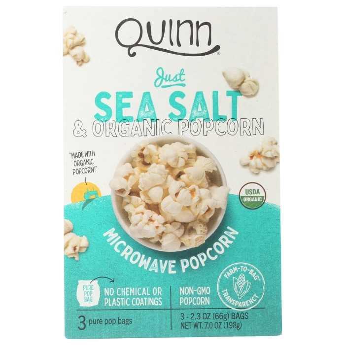 Quinn - Just Sea Salt Popcorn, 7oz (Pack of 3)- Pantry 1