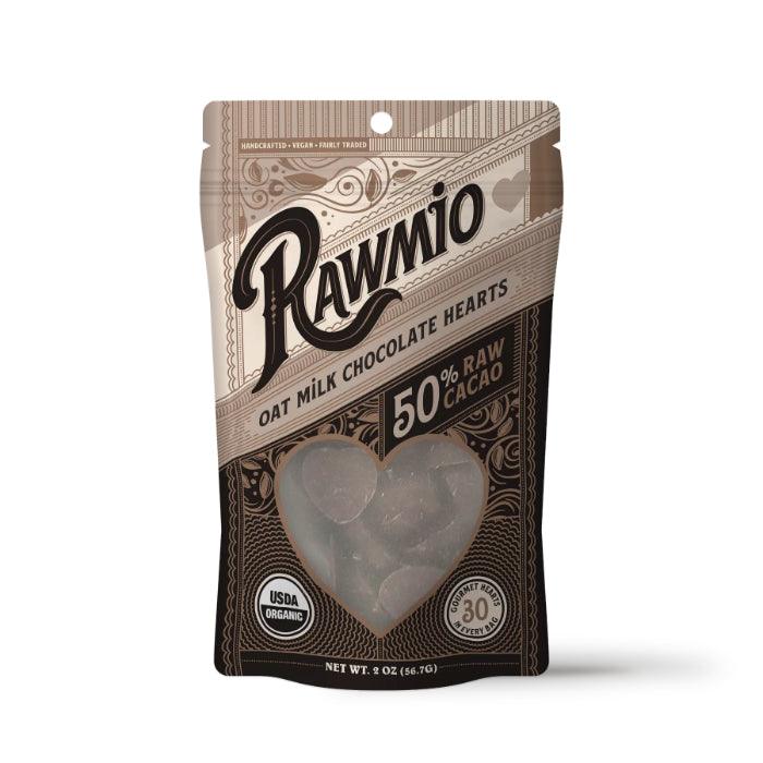 Rawmio - Raw Oat Milk Chocolate Hearts, 2oz 