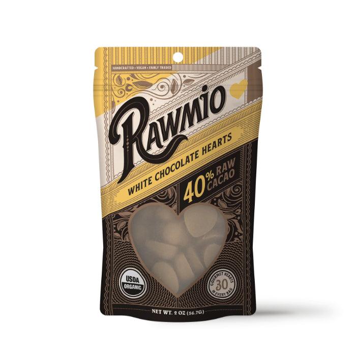 Rawmio - Raw White Chocolate Hearts, 2oz