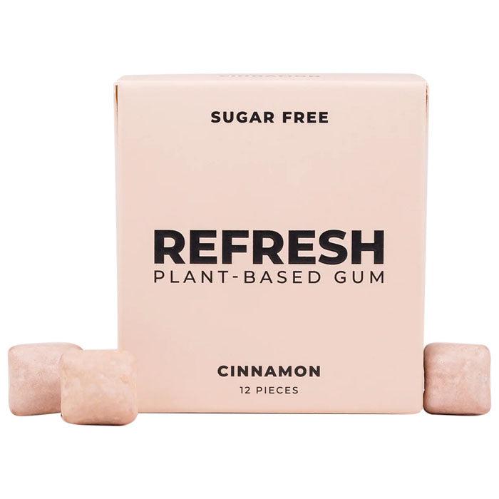 Refresh Gum - Plant-Based Gum - Cinnamon, 12 Pieces