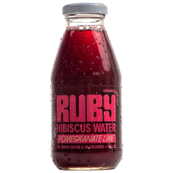 Ruby Hibiscus Water - Organic Ruby Hibiscus Water - Pomegranate Lime, 284ml