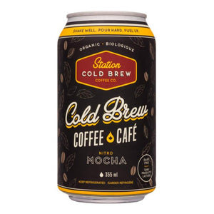 STATION COLD BREW COFFEE - Organic Nitro Mocha Cold Brew Coffee, 355ml