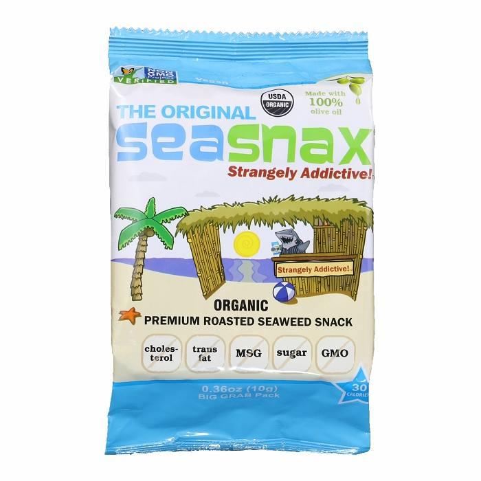 Sea Snax - Premium Roasted Seaweed Snacks Big Grab & Go Olive Oil, 10g