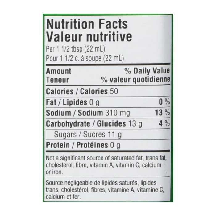 Sharwood's - Major Grey Mango Chutney - Nutrition facts