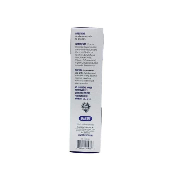 Silver Biotics - Advanced Healing Skin Cream Lavender, 96g - ingredients