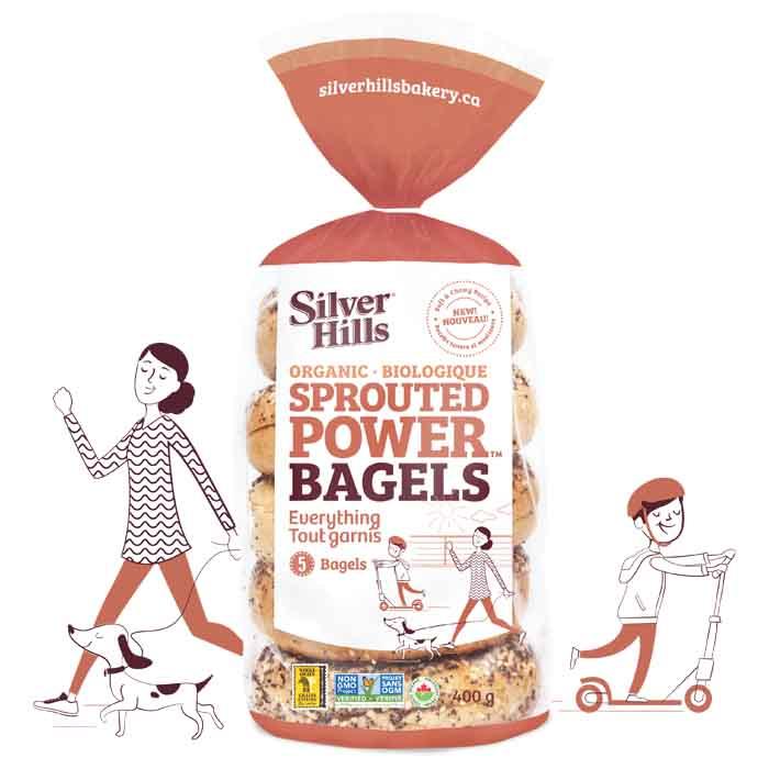 Silver Hills - Sprouted Power Organic 5 Bagels, 400g Everything
