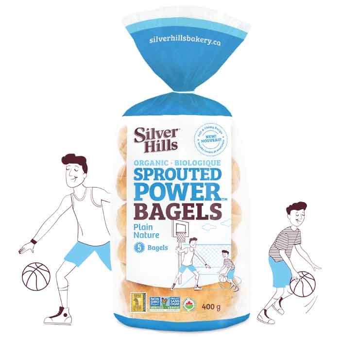 Silver Hills - Sprouted Power Organic 5 Bagels, 400g Plain