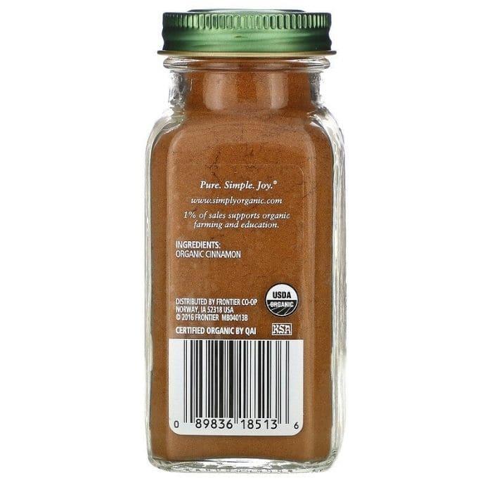 Simply Organic - Cinnamon, 69g - back