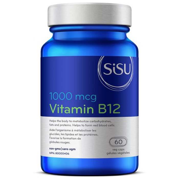 Sisu - B12 1000 mcg cyanocobalamin, 60 Capsules