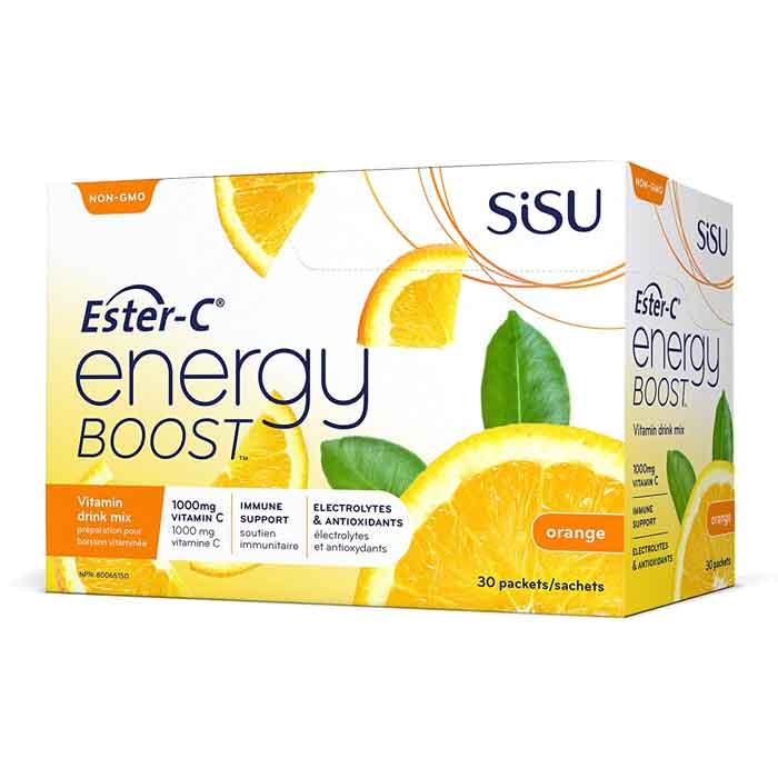 Sisu - Ester-C Energy Boost - Orange, 30 Packets